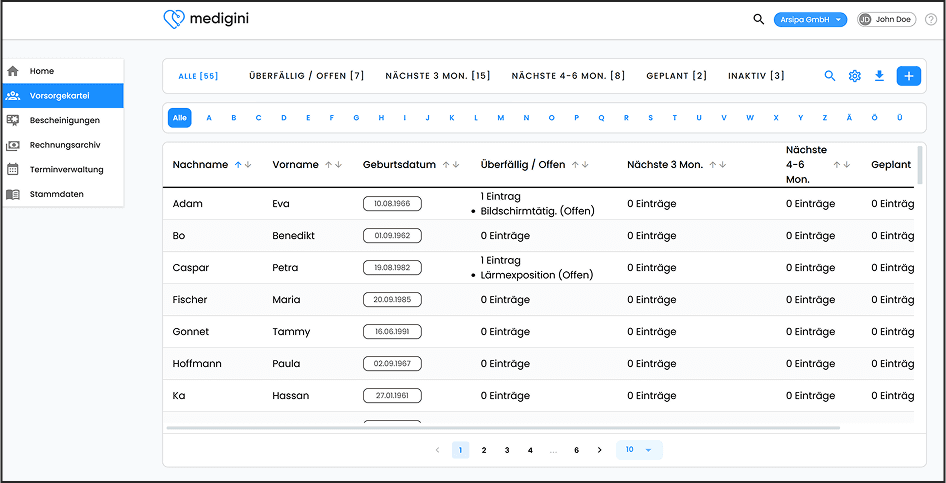 Die digitale Vorsorgekartei